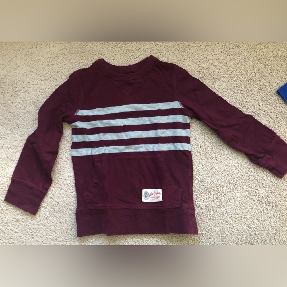 Gap Kids: Long sleeve, shirt/sweatshirt [Boys XS; Maroon]